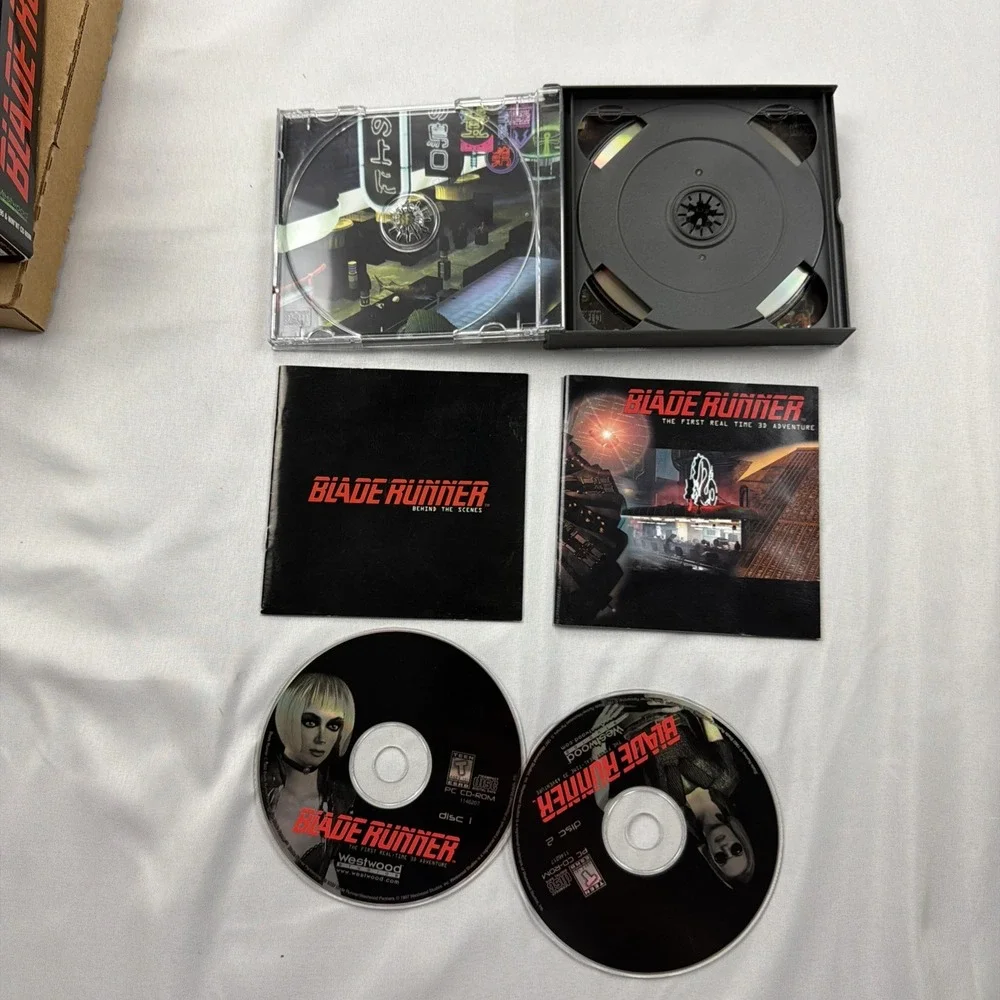 Blade Runner PC Big Box 1997 Vintage Computer Game Westwood 4 Discs